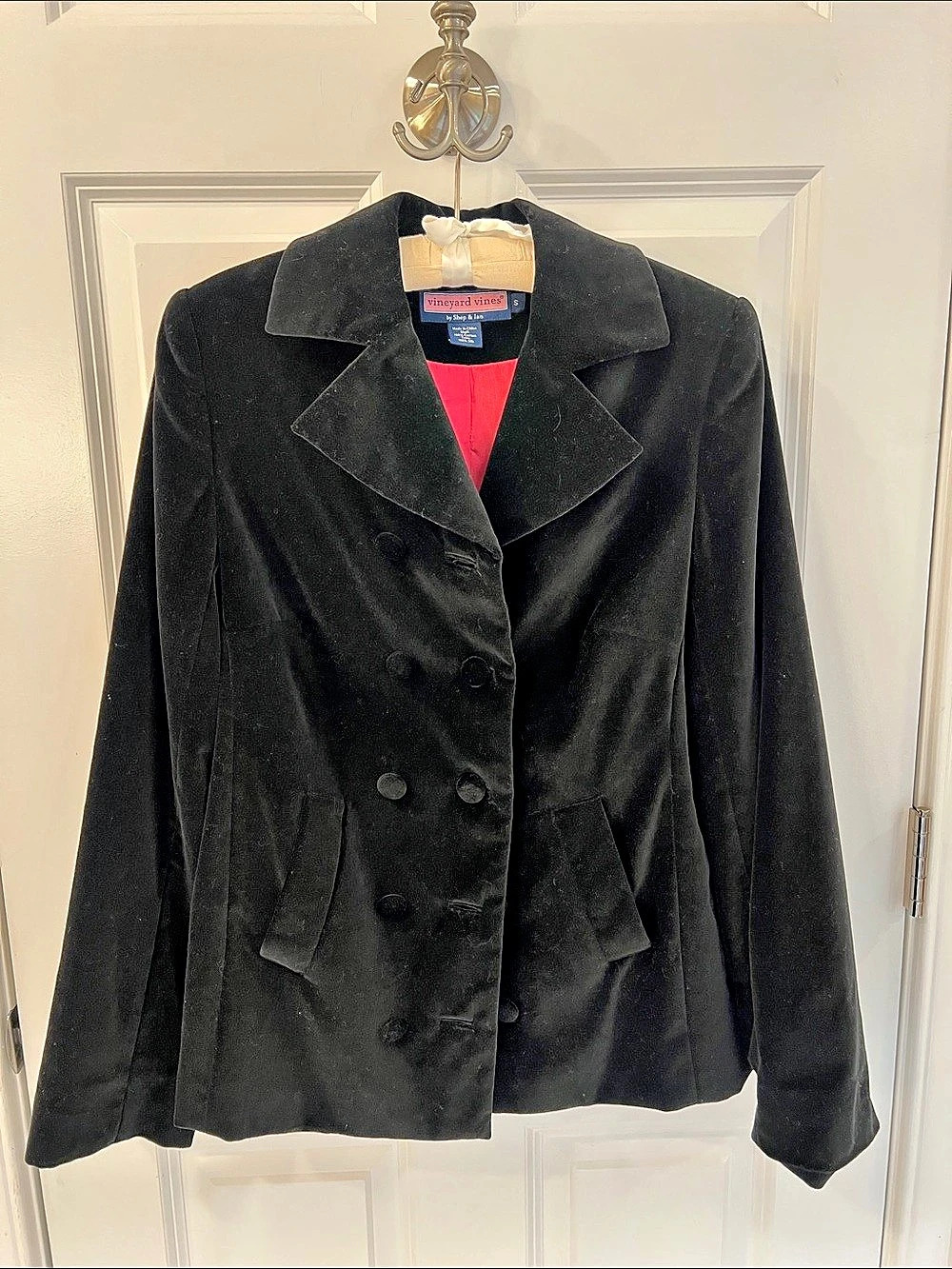 Vineyard Vines Holiday Cheers Velvet Blazer Black Small